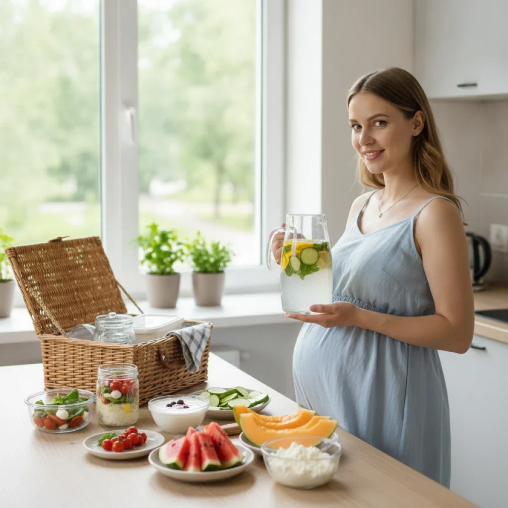 Иллюстрация к разделу «Изменения в выборе продуктов в жару» в статье «Еда в жару и на пикнике: сроки хранения и продукты повышенного риска»